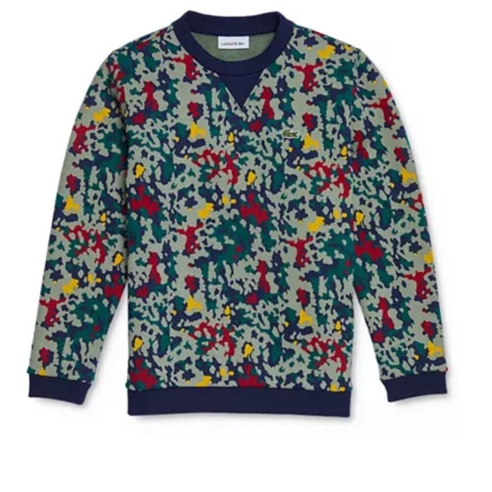 Lacoste Boys Camo Print Sweatshirt Size 12